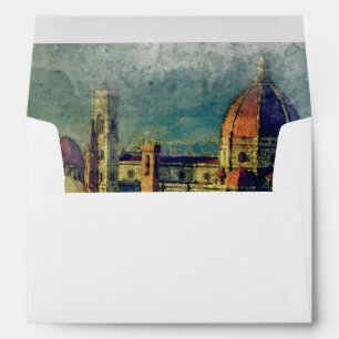 Florence italy wedding lined invitation envelopes