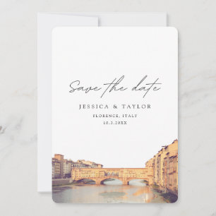 Florence Italy Wedding Save the Date Invitation