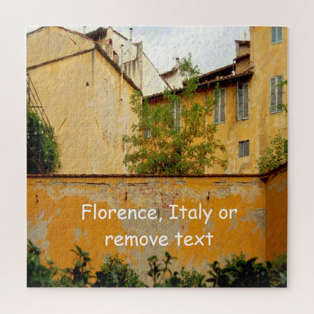 Florence Italy - Yellow Architecture Jigsaw Puzzle (Vertical)