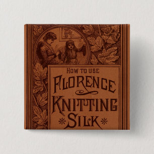 Florence Knitting Silk cover 15 Cm Square Badge