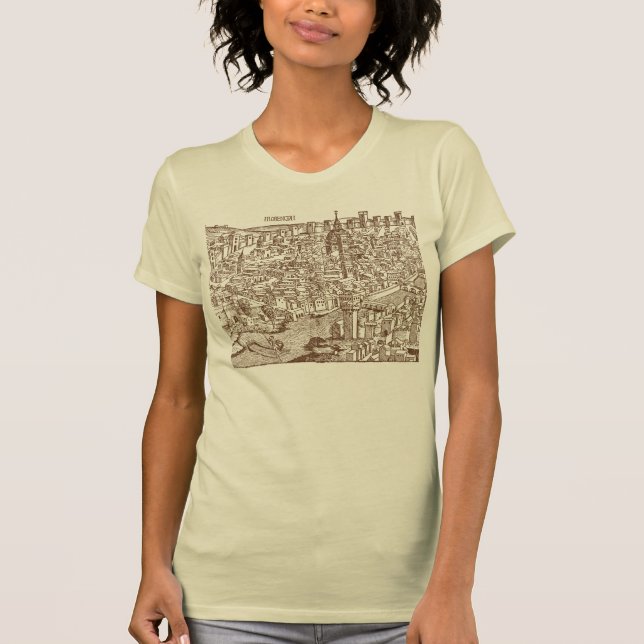 Florence, Mediaeval Woodcut T-Shirt (Front)