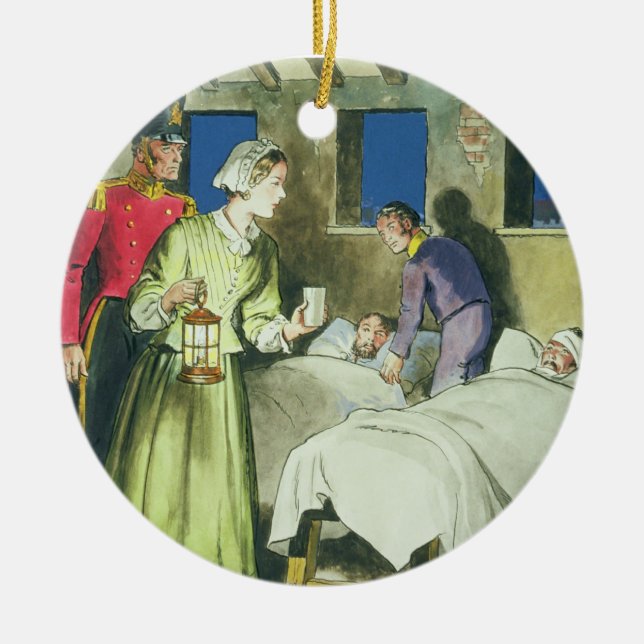 Florence Nightingale (1820-1910) from 'Peeps into Ceramic Tree Decoration (Front)