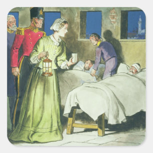 Florence Nightingale (1820-1910) from 'Peeps into Square Sticker