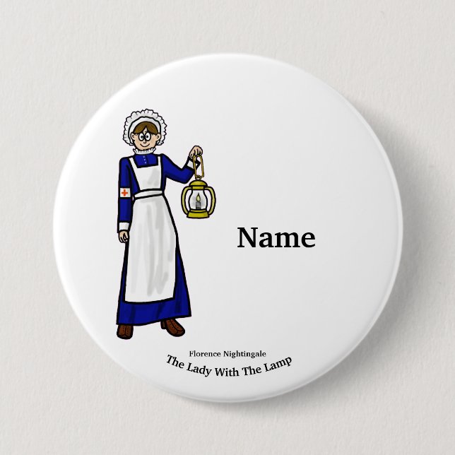 Florence Nightingale Nurse Button (Front)