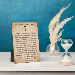 Florence Nightingale Pledge for Nurses Plaque