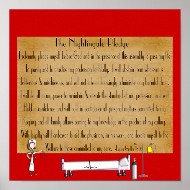 Florence Nightingale Pledge Poster (Front)