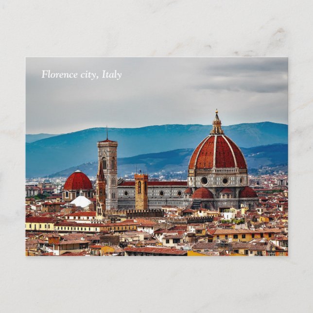 Florence old city, Italy skyline Postcard (Front)