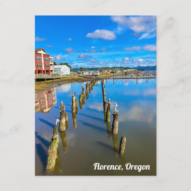 Florence Oregon Reflective Waters Postcard (Front)