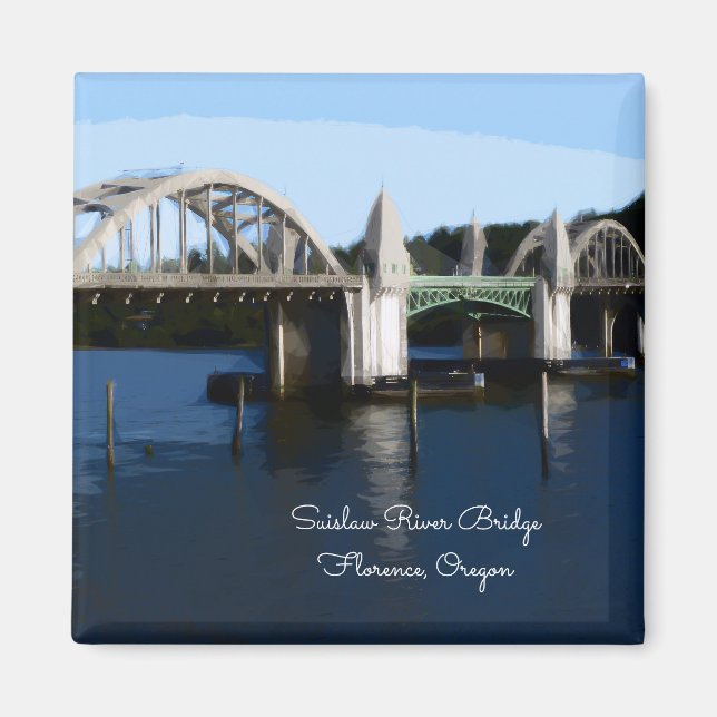 Florence Oregon Suislaw River Bridge Magnet (Front)