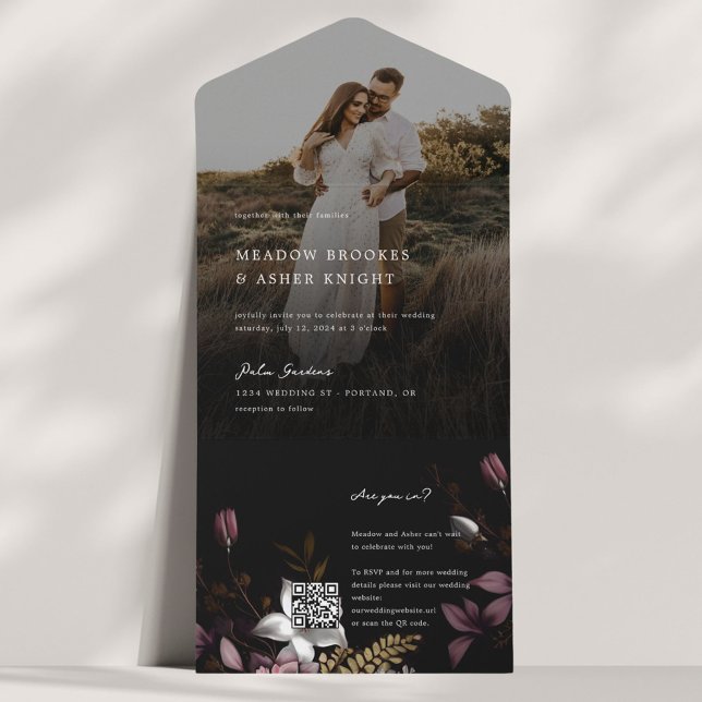 Florence Photo Wedding Invitation With RSVP (Creator Uploaded)