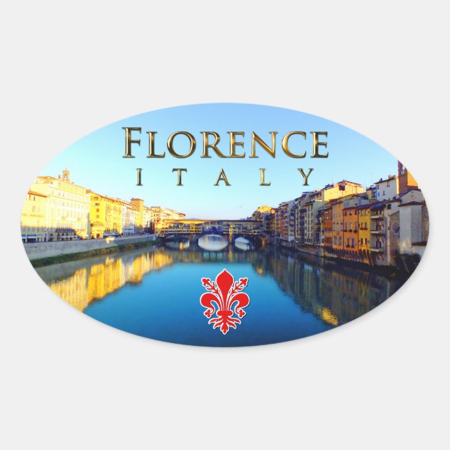 Florence - Ponte Vecchio Oval Sticker (Front)