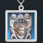 FLORENCE RENAISSANCE LITTLE ANGELS PHOTO TEMPLATE SILVER PLATED NECKLACE<br><div class="desc">Elegant and classic Italian Florentine masterpiece  from Bottega della Robbia  ( Florence - Italy  )  .</div>