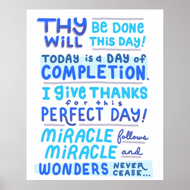 Florence Scovel Shinn Affirmation Miracle Poster (Front)