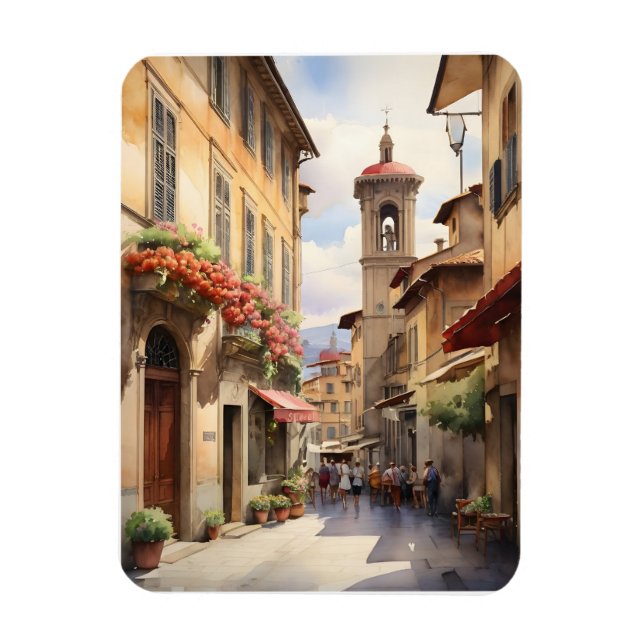 Florence watercolor art magnet (Vertical)