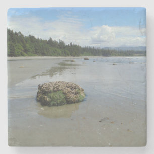 Florencia Bay Beach 1 Stone Coaster