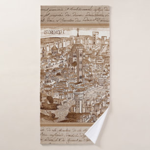 Florencia Sepia 1493 Bath Towel