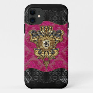 Florendyne Elegant Damask Monogram Case-Mate iPhone Case
