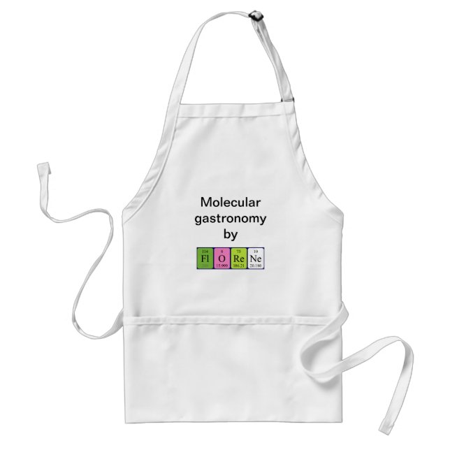 Florene periodic table name apron (Front)