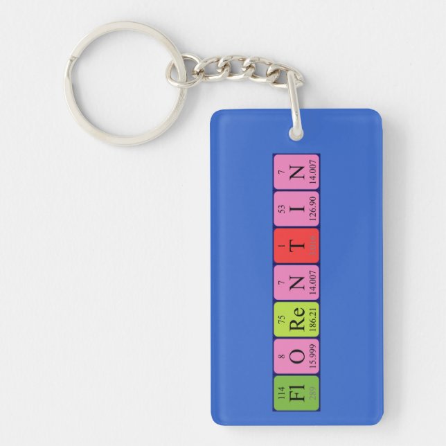 Florentin periodic table name keyring (Front)