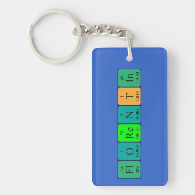 Florentin periodic table name keyring (Front)