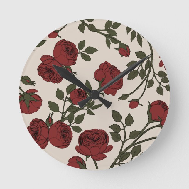 Florentina Rose Round Clock (Front)