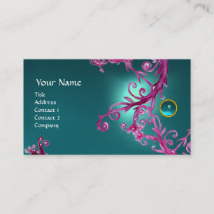 FLORENTINE BAROQUE MONOGRAM GEM blue Business Card