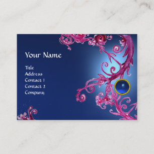 FLORENTINE BAROQUE MONOGRAM GEM blue dark sapphire Business Card
