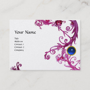 FLORENTINE BAROQUE MONOGRAM GEM blue pearl Business Card