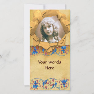 FLORENTINE FLORAL MOTIFS PARCHMENT PHOTO TEMPLATE