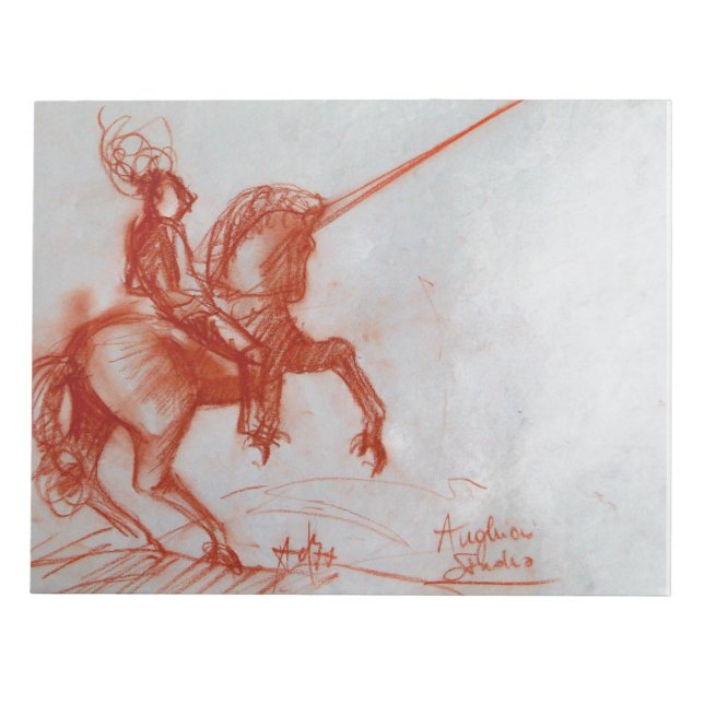 FLORENTINE KNIGHT ON HORSEBACK NOTEPAD (Front)