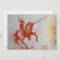 FLORENTINE KNIGHT ON HORSEBACK  parchment ice