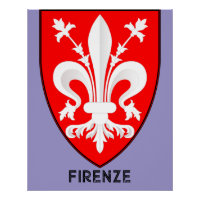 Florentine Lily Coat of Arms Fine Art