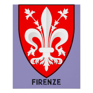 Florentine Lily Coat of Arms Fine Art Poster