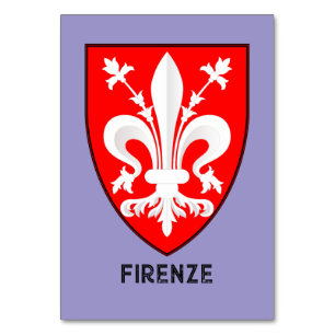 Florentine Lily Coat of Arms Fine Art Table Number