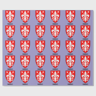 Florentine Lily Coat of Arms Fine Art Wrapping Paper