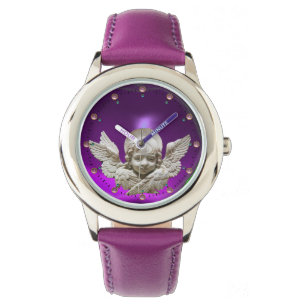 FLORENTINE RENAISSANCE ANGEL.Amethyst Purple Watch