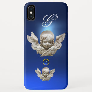 FLORENTINE RENAISSANCE ANGEL Blue Gem Monogram Case-Mate iPhone Case