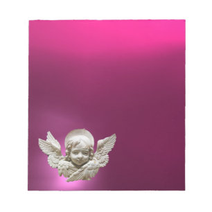 FLORENTINE RENAISSANCE ANGEL,Pink,Fuchsia Notepad