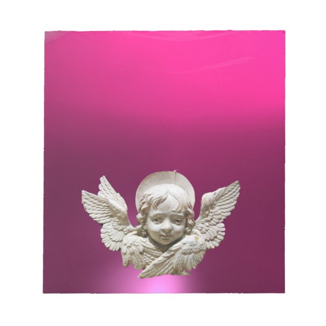 FLORENTINE RENAISSANCE ANGEL,Pink,Fuchsia,Purple Notepad (Front)