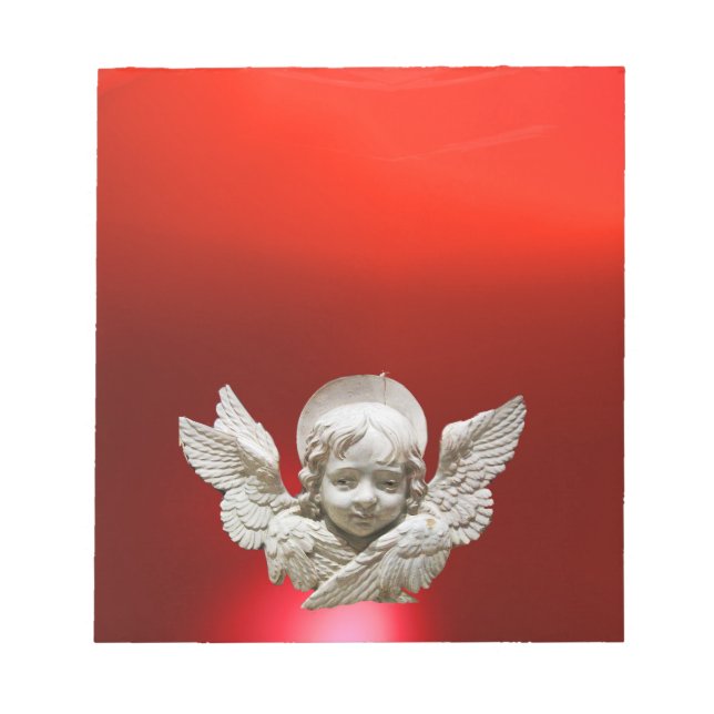 FLORENTINE RENAISSANCE ANGEL,Red Notepad (Front)