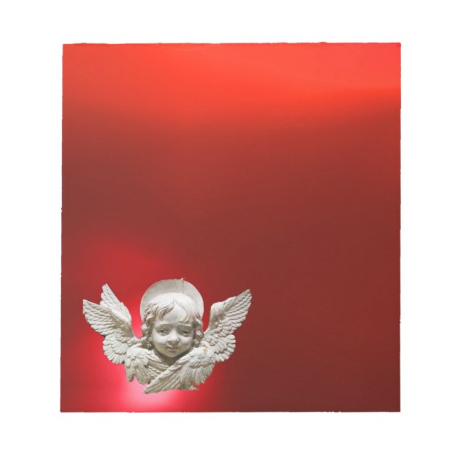 FLORENTINE RENAISSANCE ANGEL,red Notepad (Front)