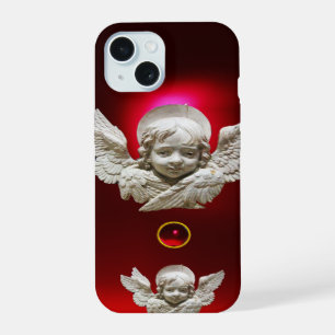 FLORENTINE RENAISSANCE ANGEL Red Ruby Gemstones iPhone 15 Case