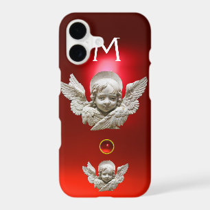 FLORENTINE RENAISSANCE ANGEL Red Ruby Monogram