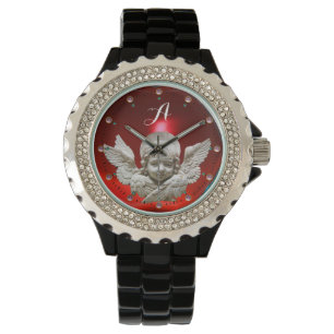 FLORENTINE RENAISSANCE ANGEL, Red Ruby Monogram Watch