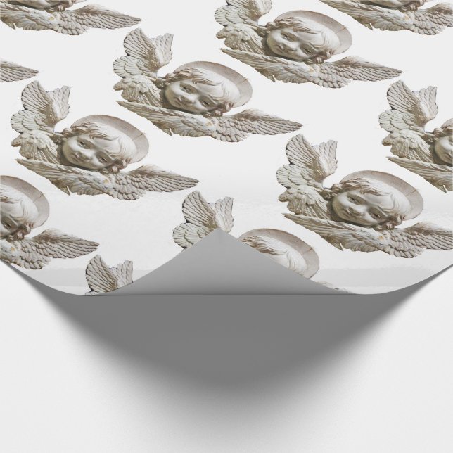 FLORENTINE RENAISSANCE ANGEL White Wrapping Paper (Corner)
