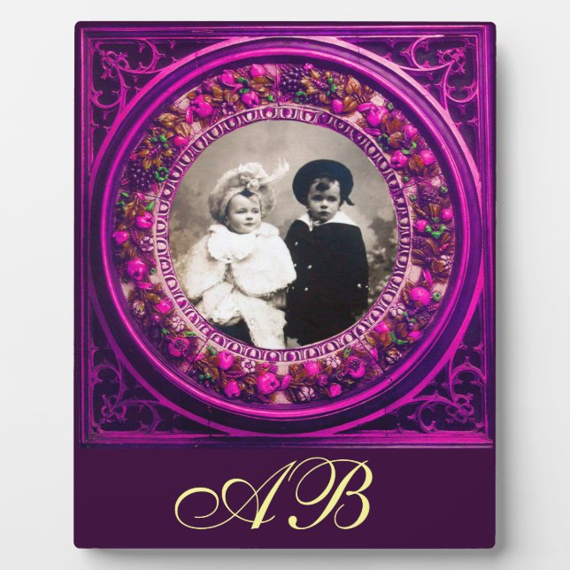 FLORENTINE RENAISSANCE FRUITS MONOGRAM PLAQUE (Front)