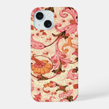 FLORENTINE RENAISSANCE PINK FLORAL SWIRLS,FLOWERS