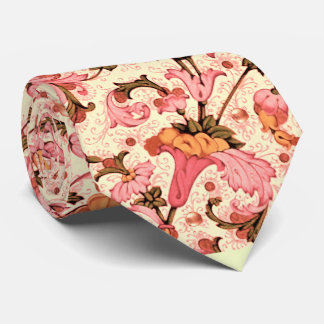 FLORENTINE RENAISSANCE PINK FLORAL SWIRLS,FLOWERS TIE