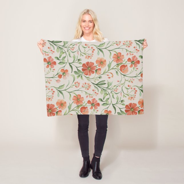 Flores 3 fleece blanket (In Situ)
