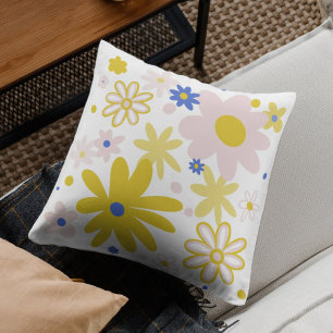 Flores amarillas brillantes cushion